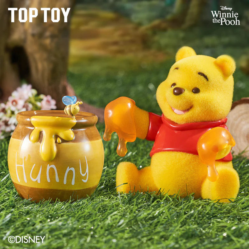 Winnie the Pooh Happy Everyday Series – Flocked Blind‑Box Figures