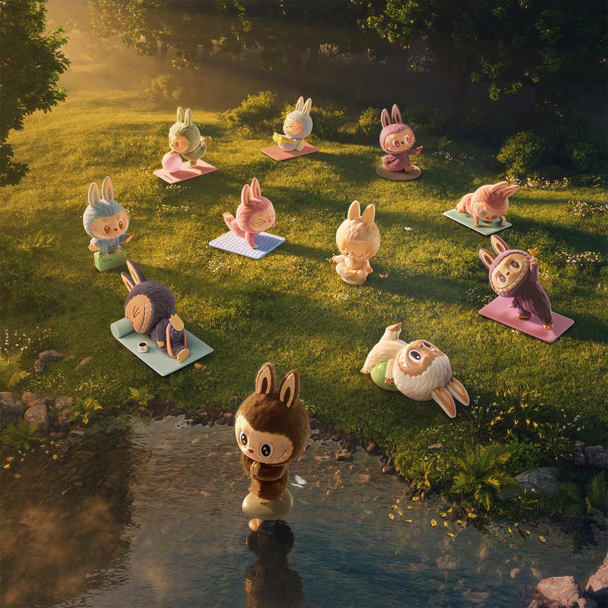 Labubu Lazy Yoga Series – Pop Mart Blind-Box Yoga Figures