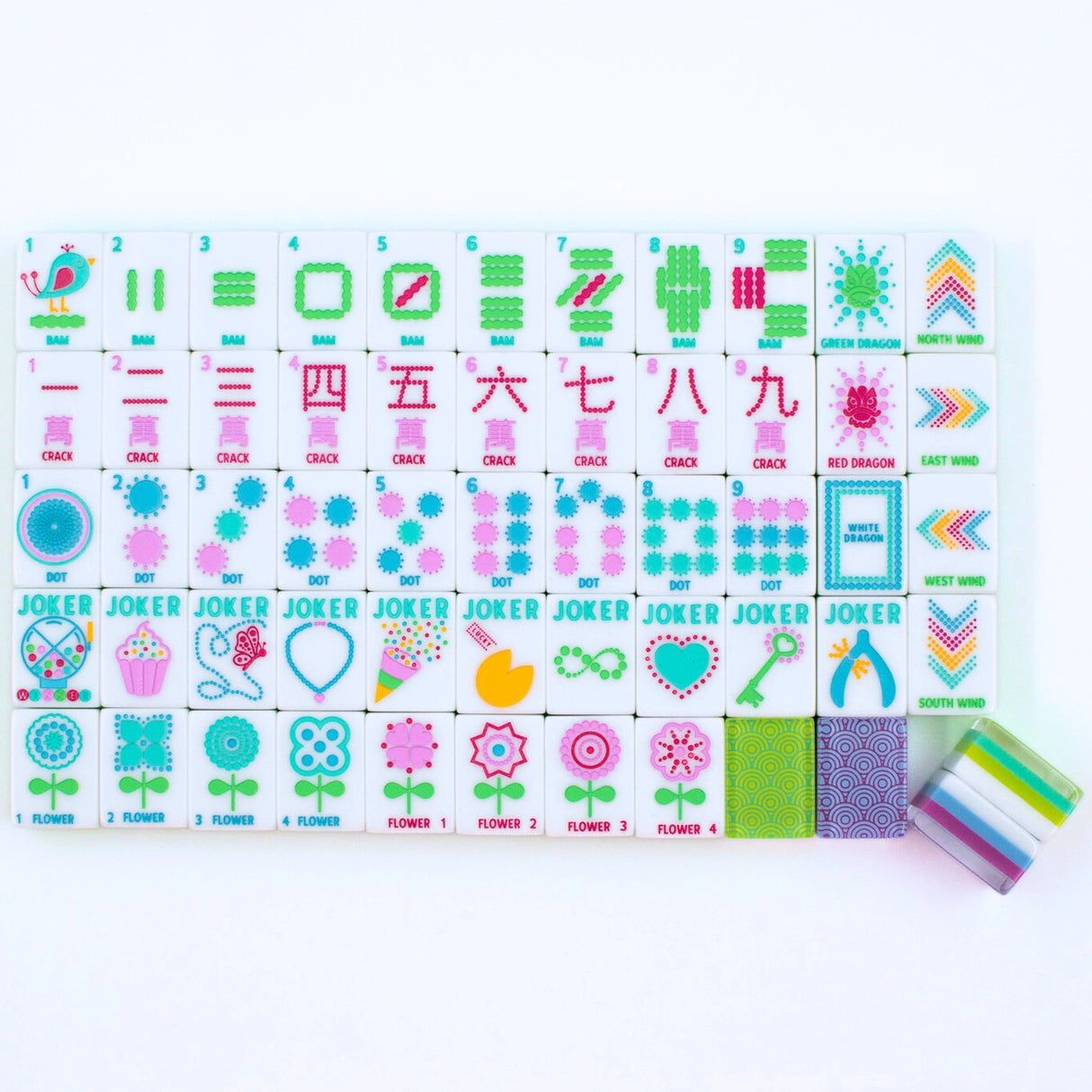 Crystal Confetti Lemon-Lime | Mahjong with A Sprinkle of Color and Joy