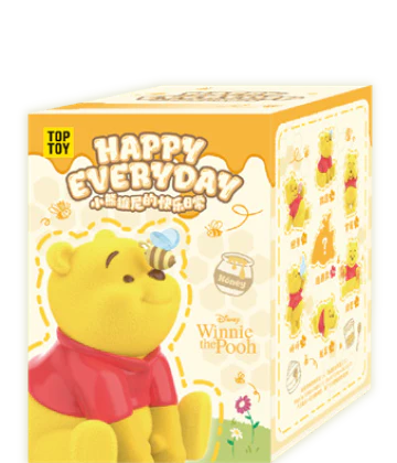 Winnie the Pooh Happy Everyday Series – Flocked Blind‑Box Figures