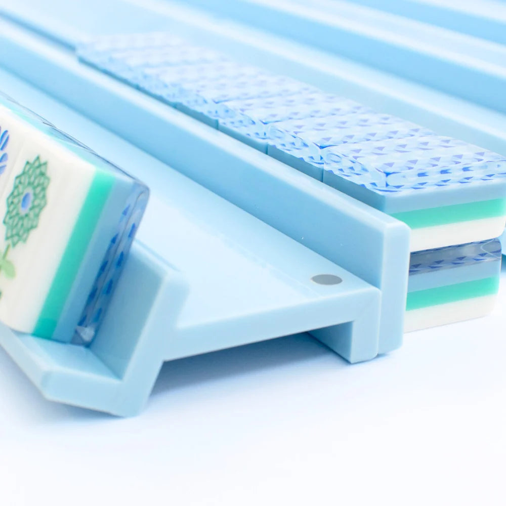 Premium Acrylic Mahjong Rack | Solid Macaron Blue