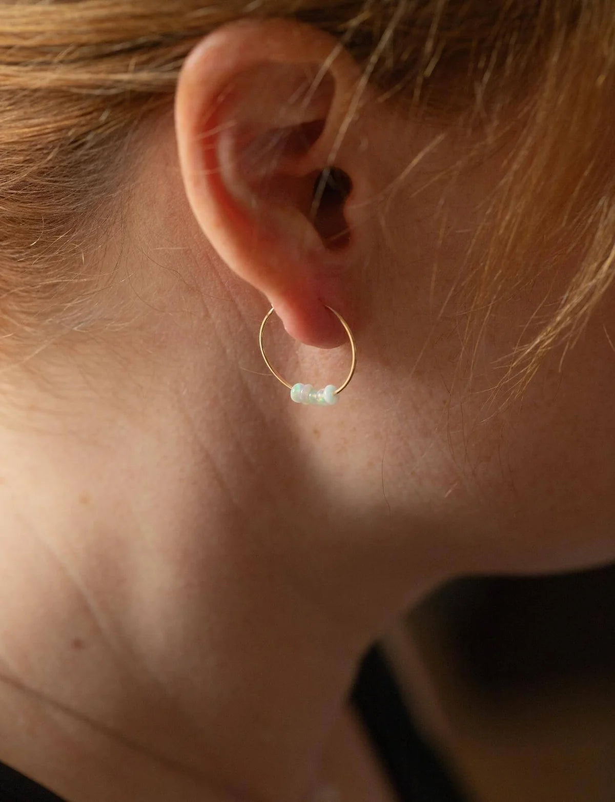 Soulku Opal Gold Hoops