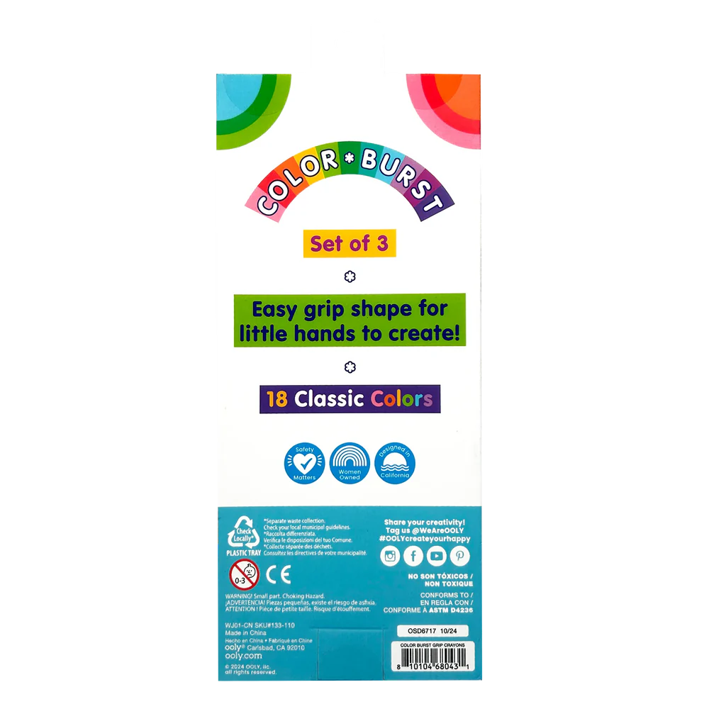 Color Burst Grip Crayons