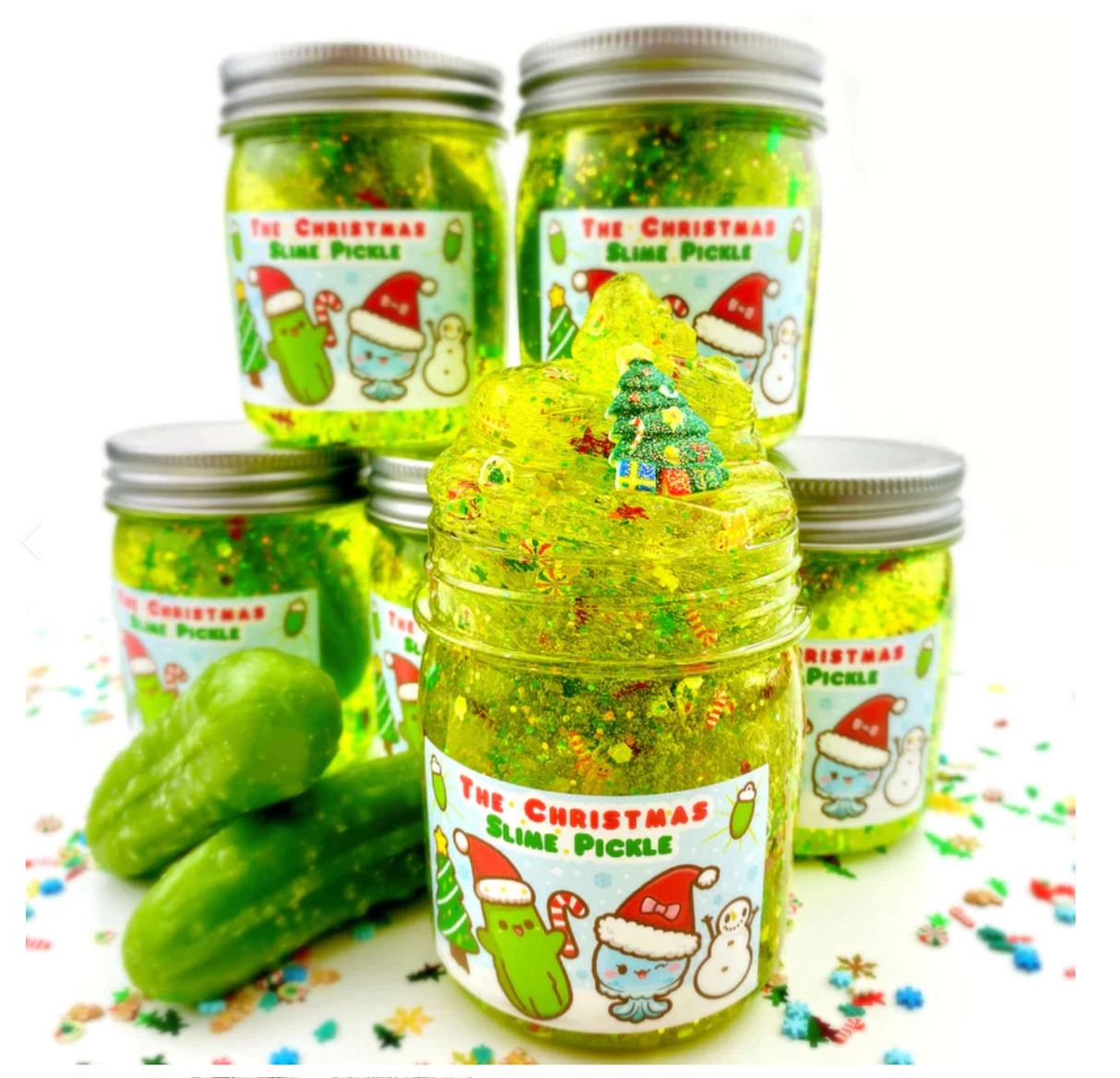 Christmas Pickle Clear Slime