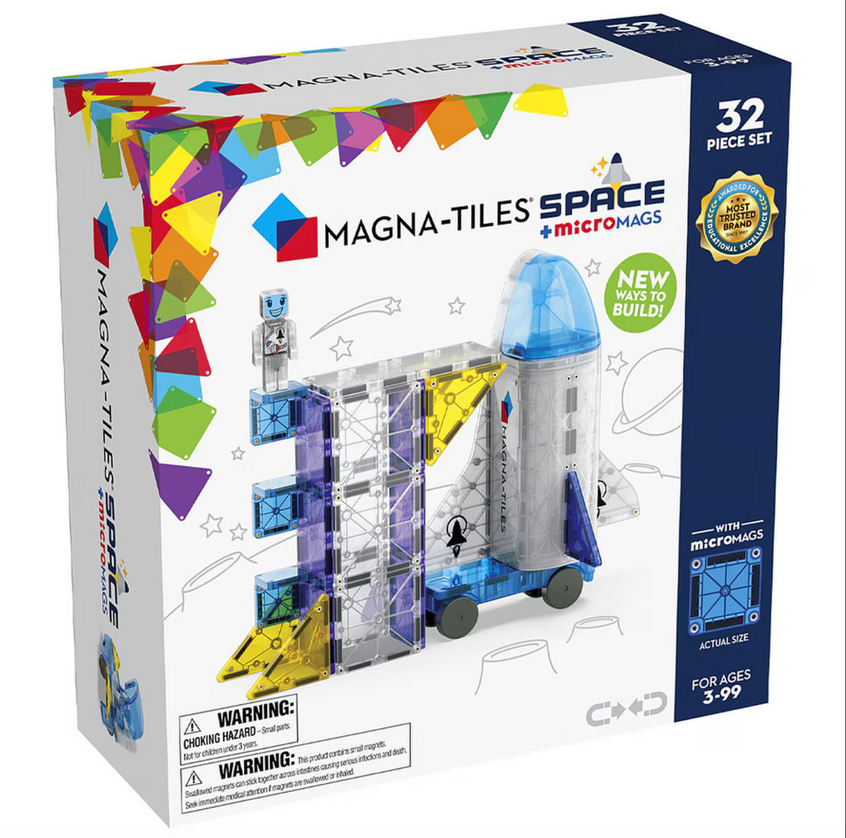 Magna-Tiles Space + MicroMAGS 32 Piece Set