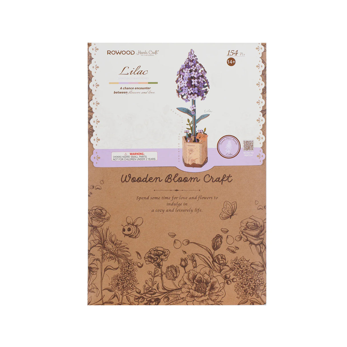 3D Wooden Flower: Lilac