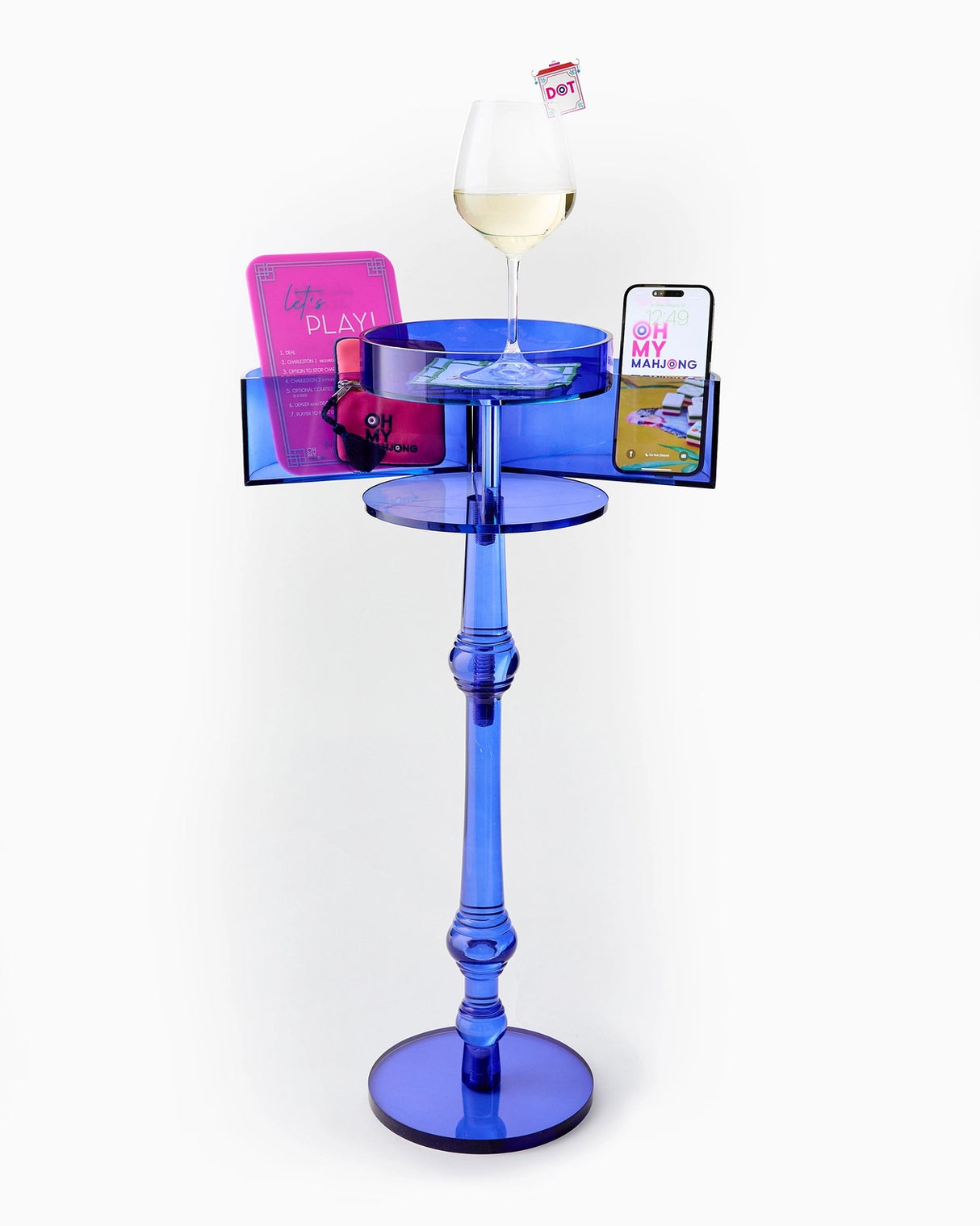 Oh My Mahjong Blue Acrylic Mahjong Table