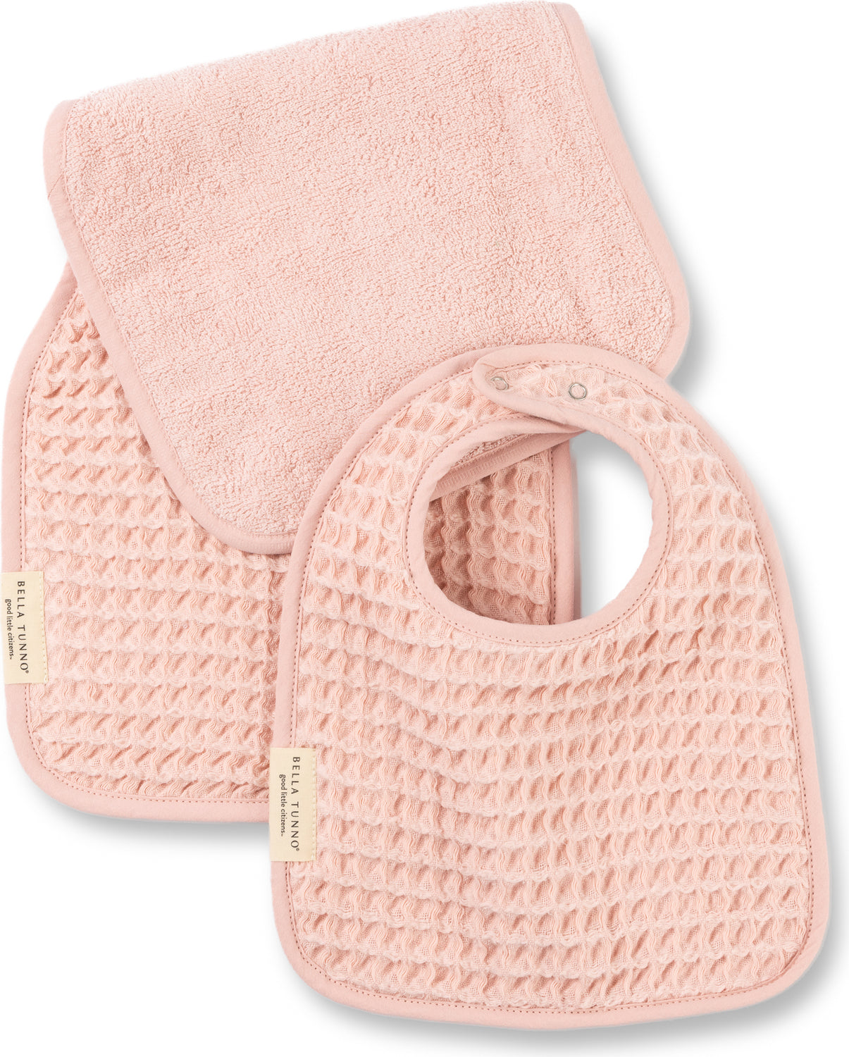 Reversible Bib + Burp Set Blush