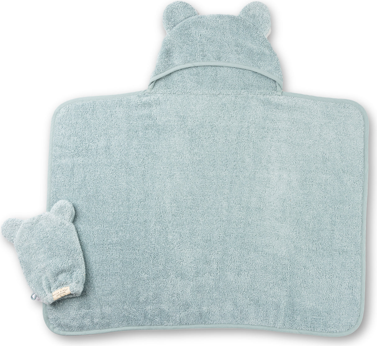 Hooded Towel + Wash Mitt Set Fog
