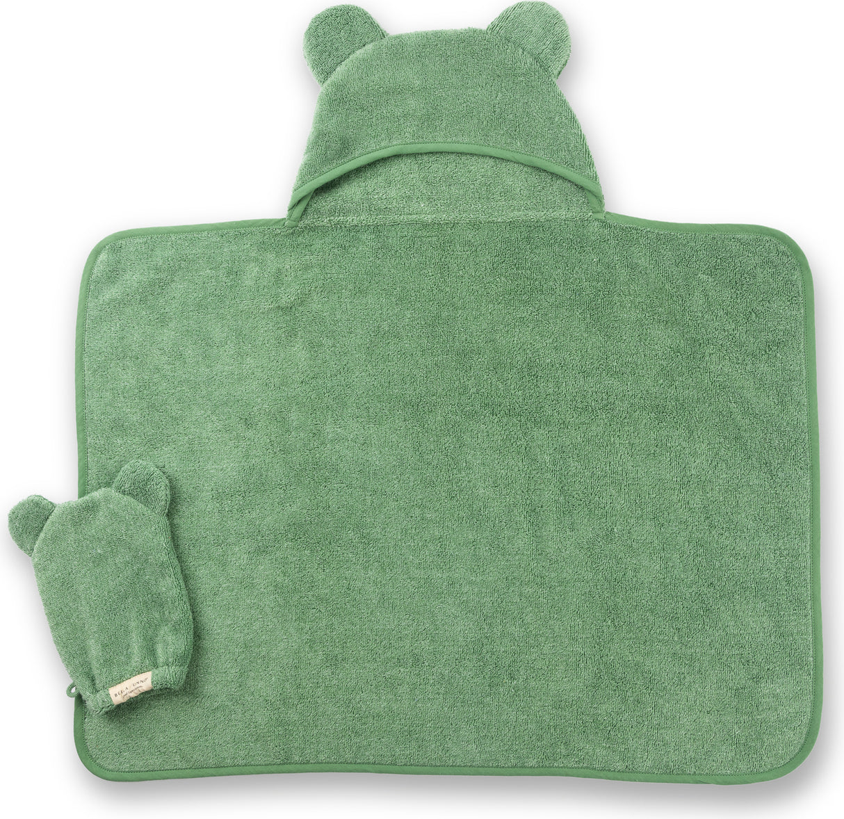 Hooded Towel + Wash Mitt Set Sea Foam