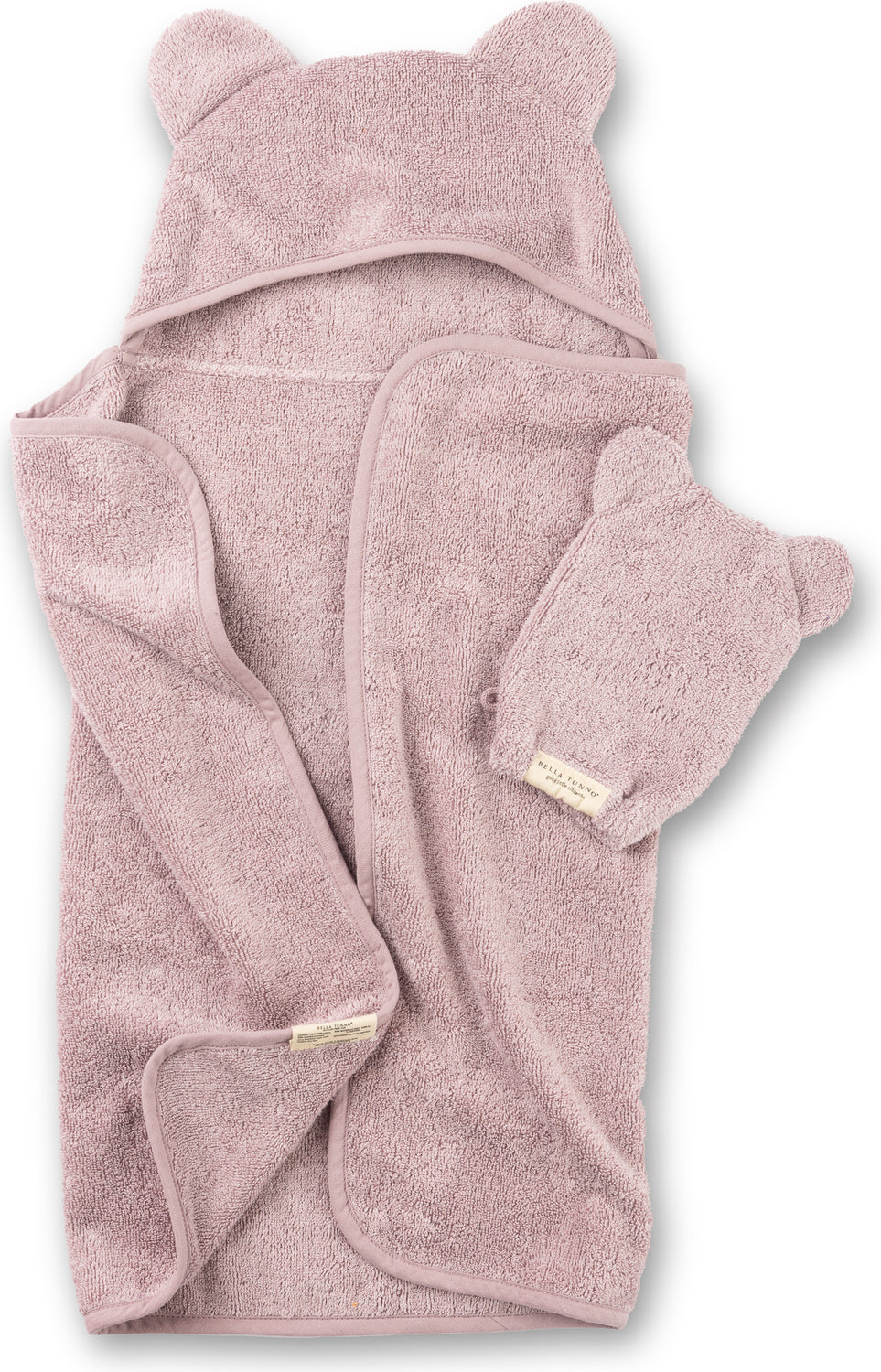 Hooded Towel + Wash Mitt Set Orchid