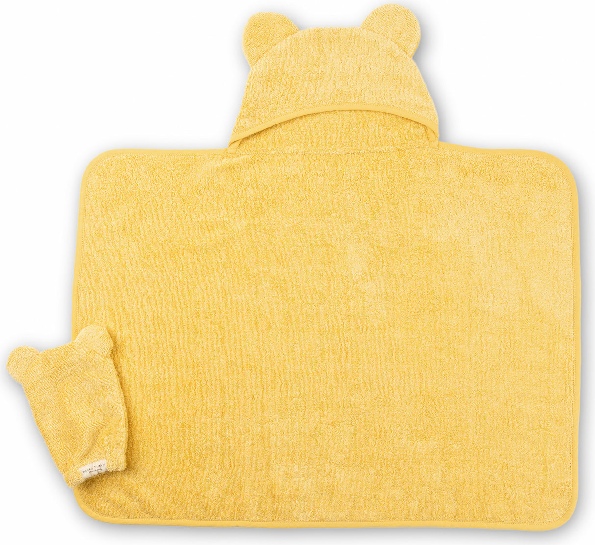 Hooded Towel + Wash Mitt Set Sunshine