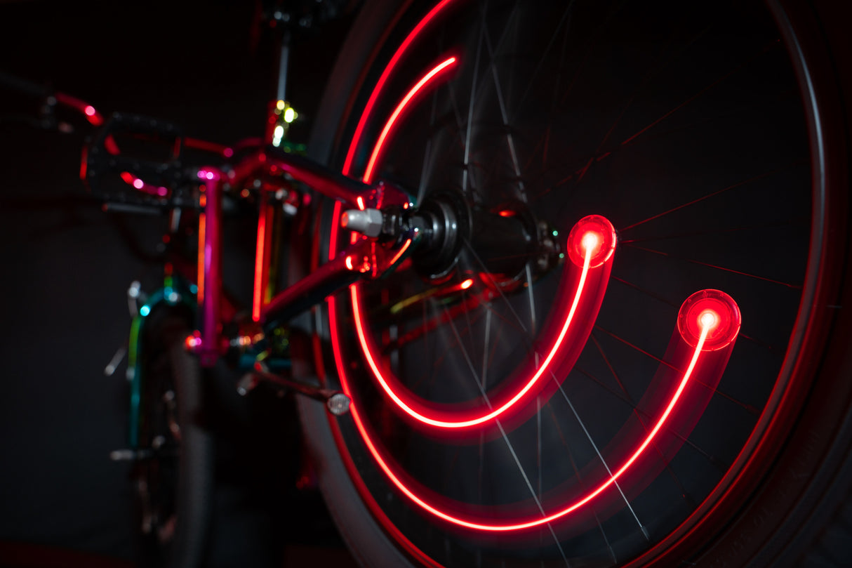 Orbitbrightz Red LED Bicycle Spoke Charms, 2pk