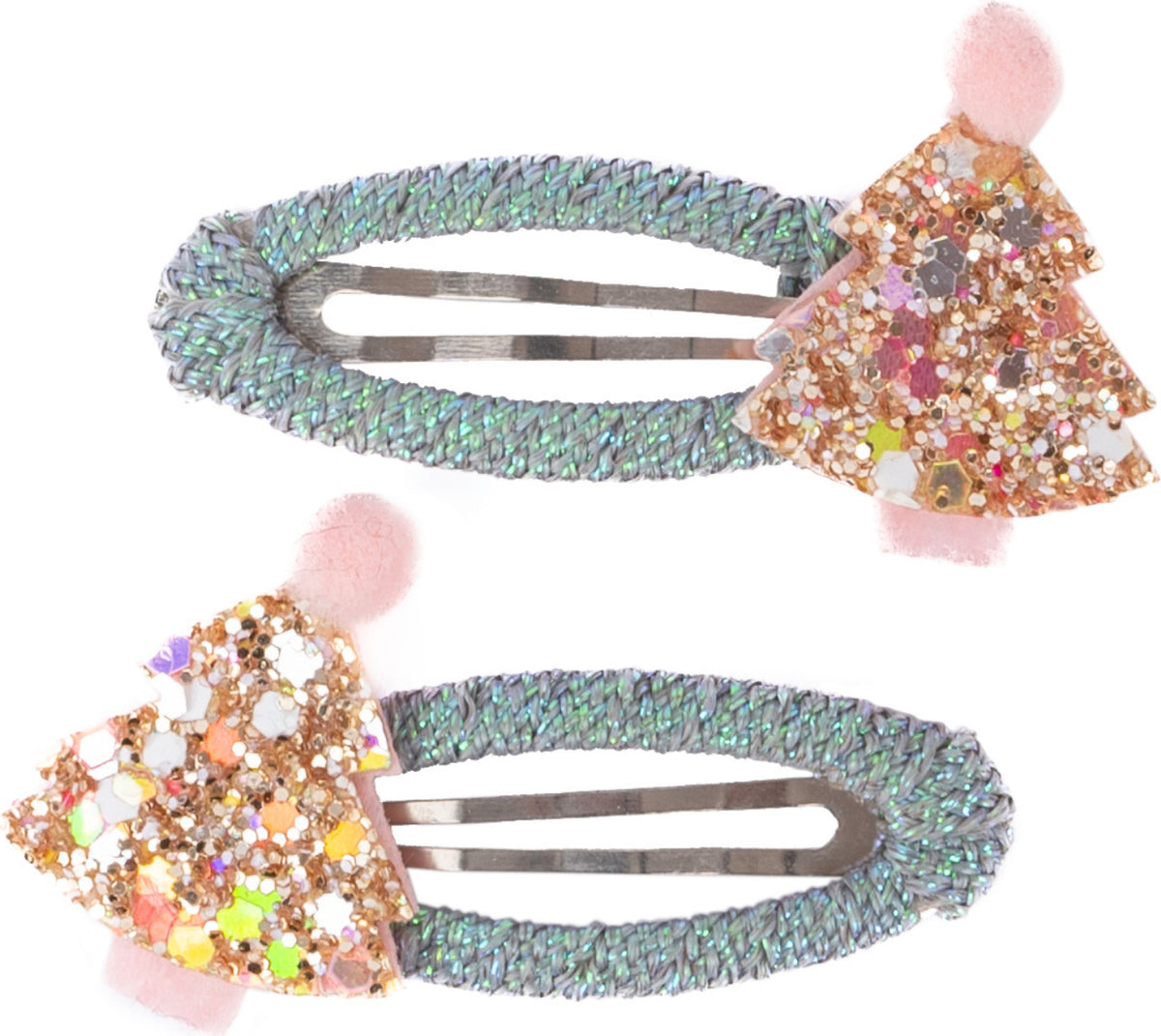 Minty Christmas Holiday Hair Clips, 2 Pcs
