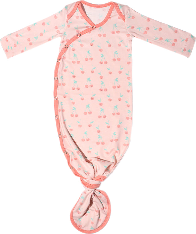 Cheery Newborn Knotted Gown