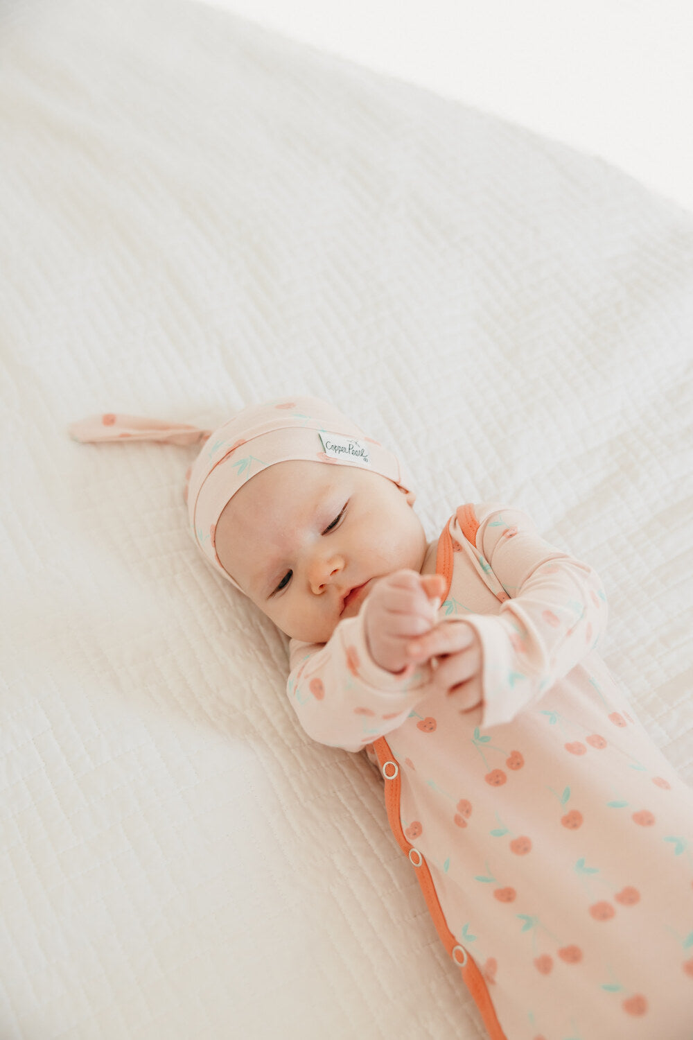 Cheery Newborn Knotted Gown