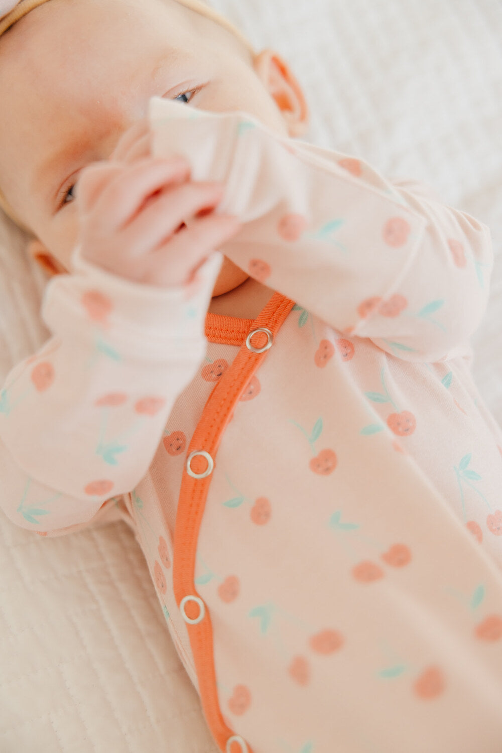 Cheery Newborn Knotted Gown