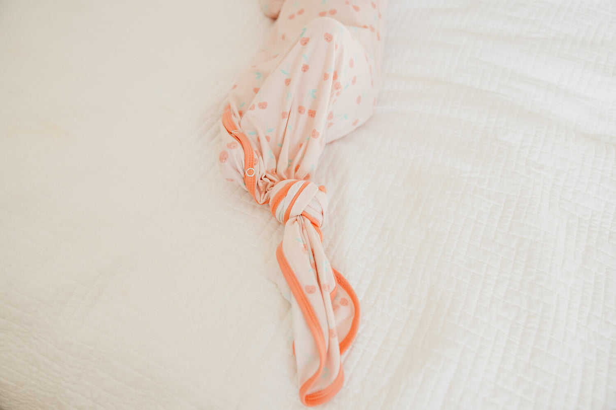 Cheery Newborn Knotted Gown