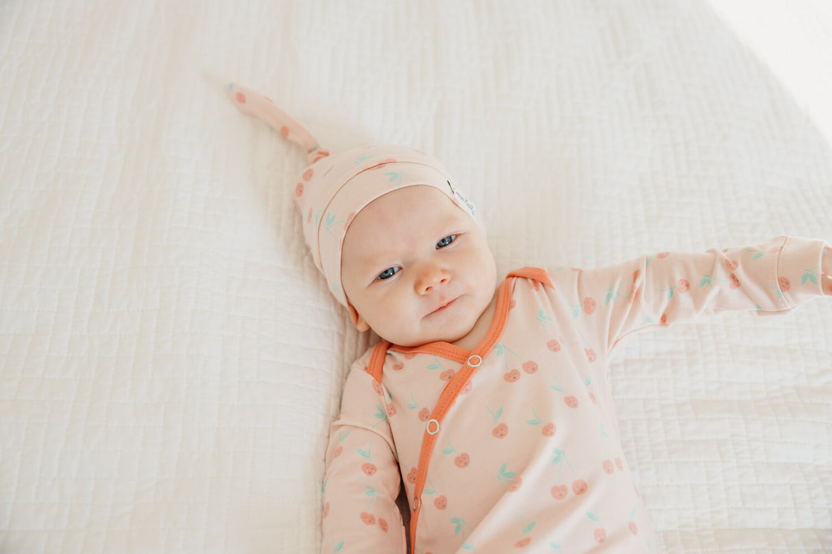 Cheery Newborn Knotted Gown