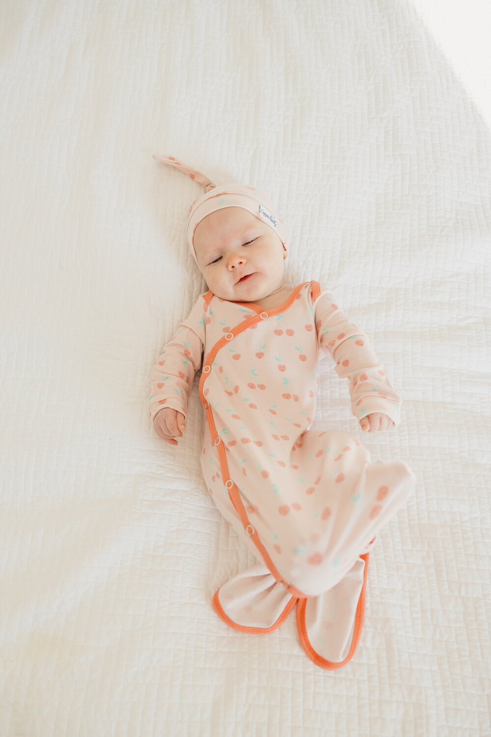 Cheery Newborn Knotted Gown