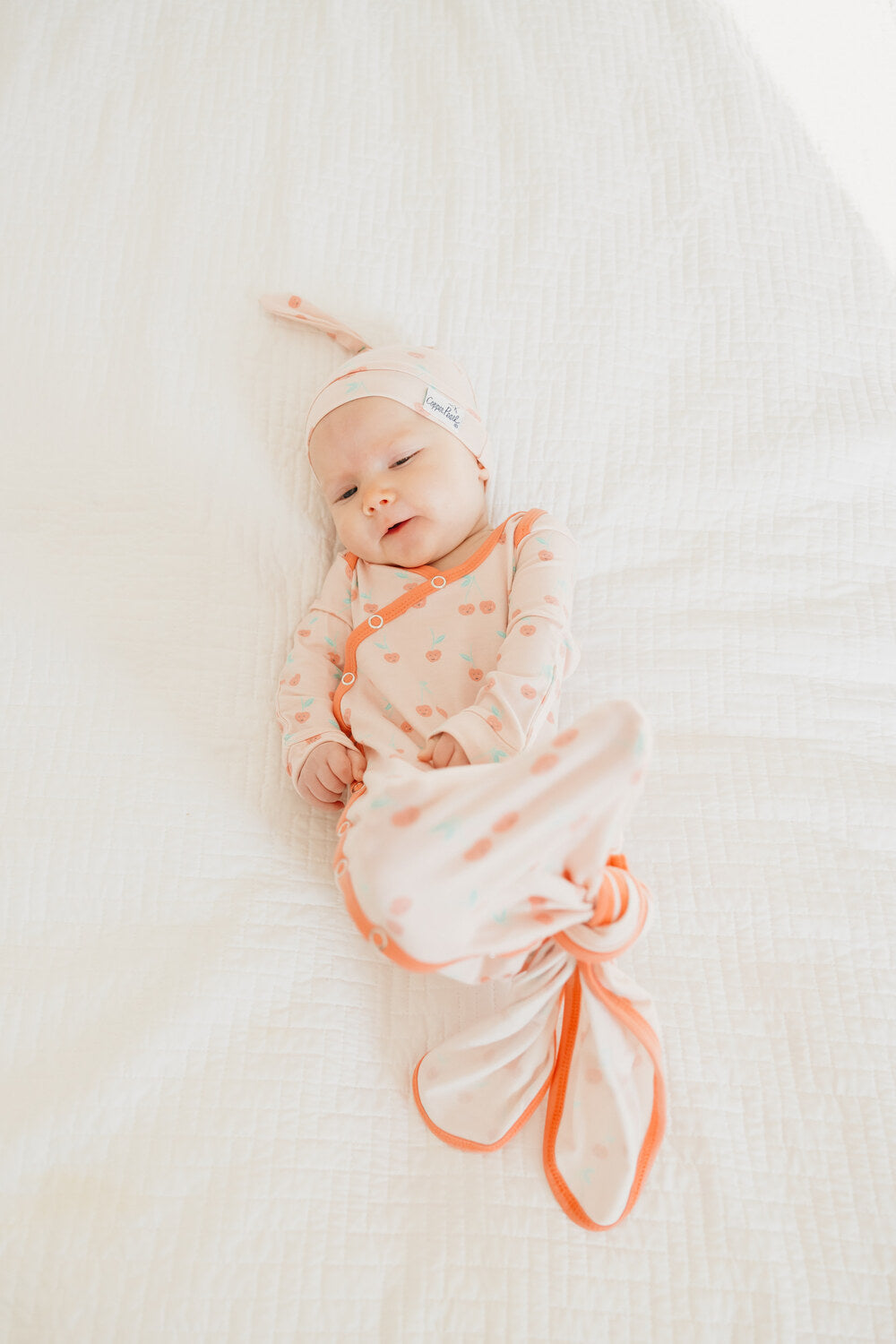 Cheery Newborn Knotted Gown