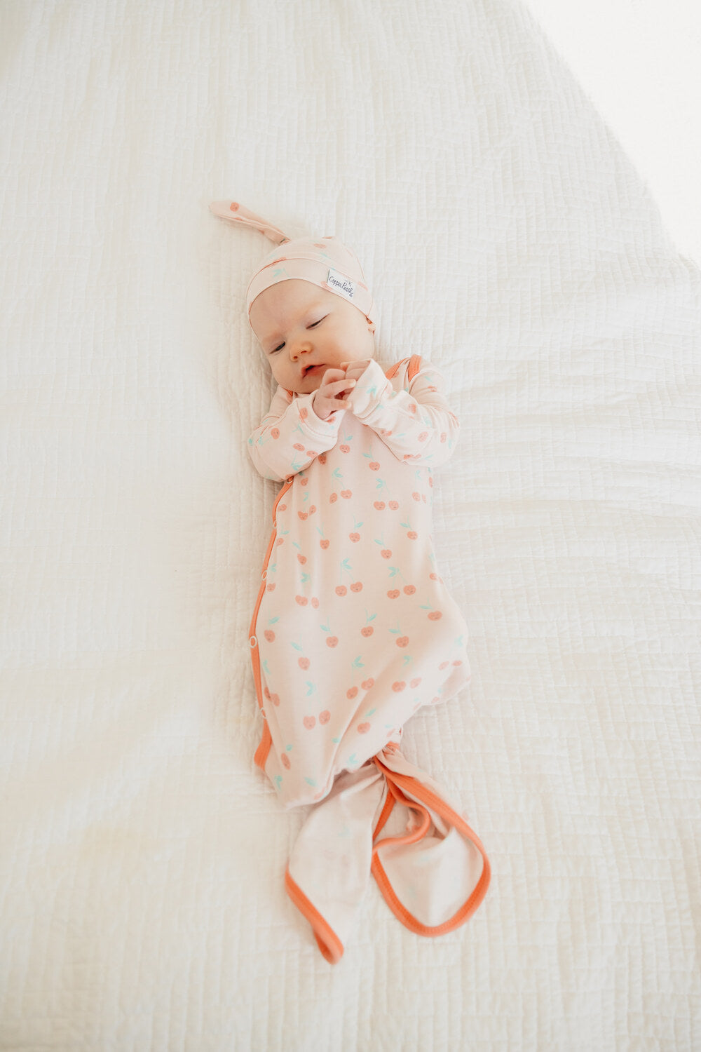 Cheery Newborn Knotted Gown