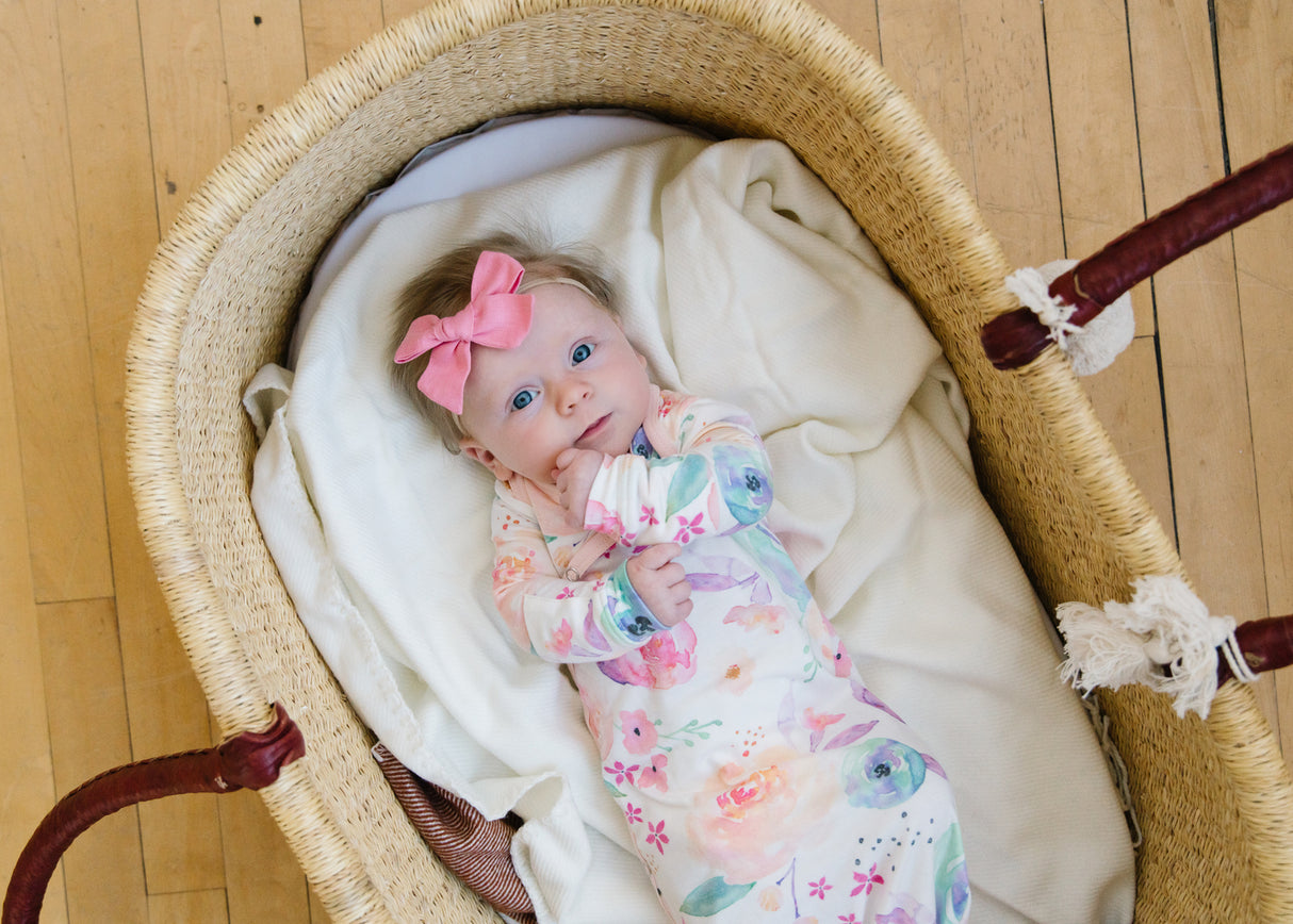 Bloom Knotted Gown 0-4mo