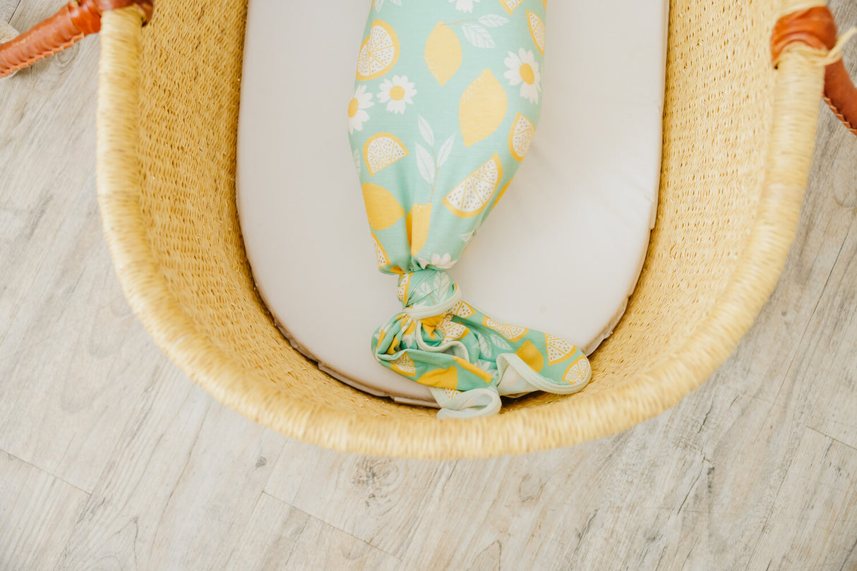 Lemon Newborn Knotted Gown