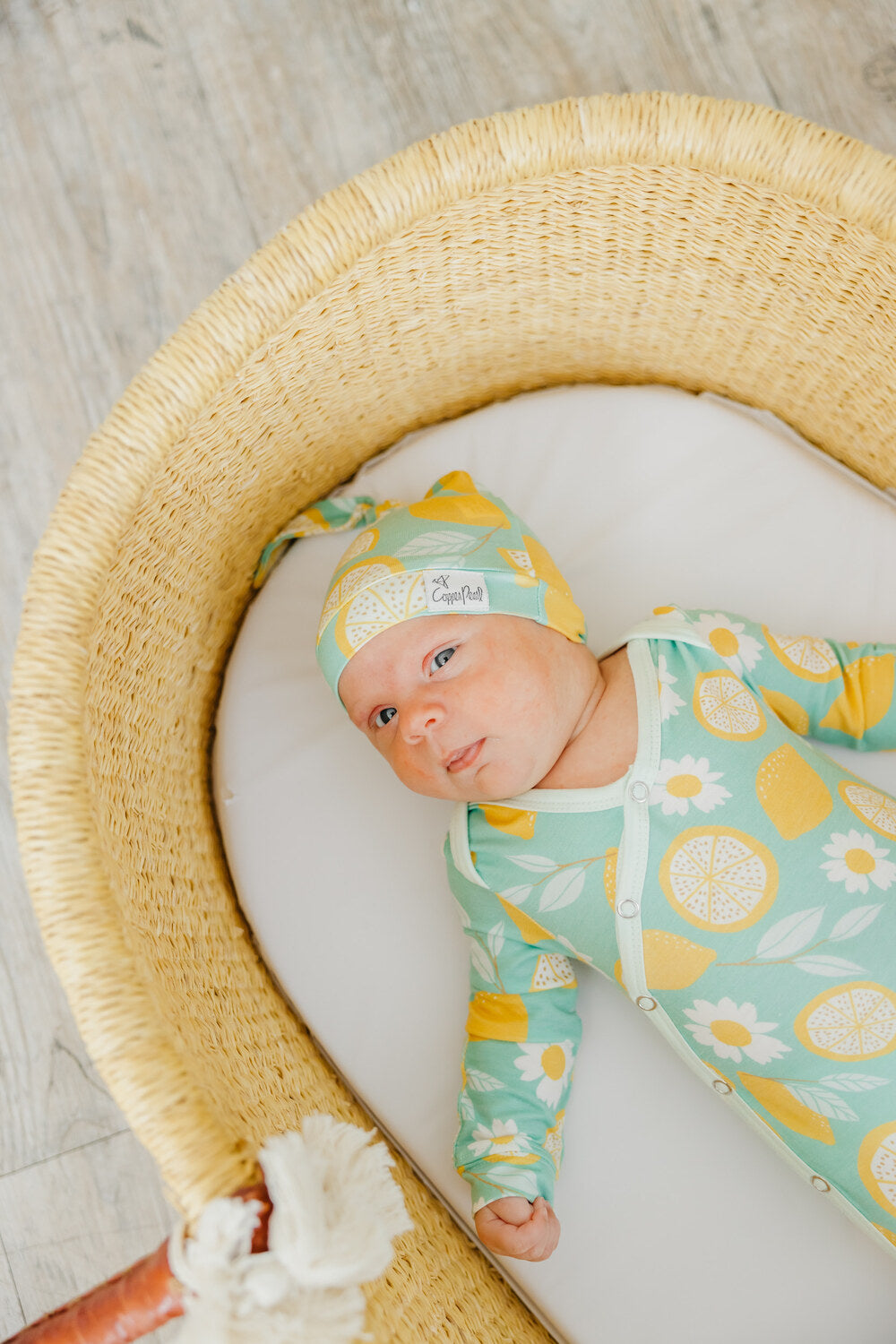 Lemon Newborn Knotted Gown