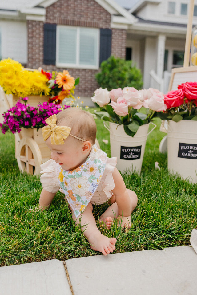 Lemon Bandana Bib Set