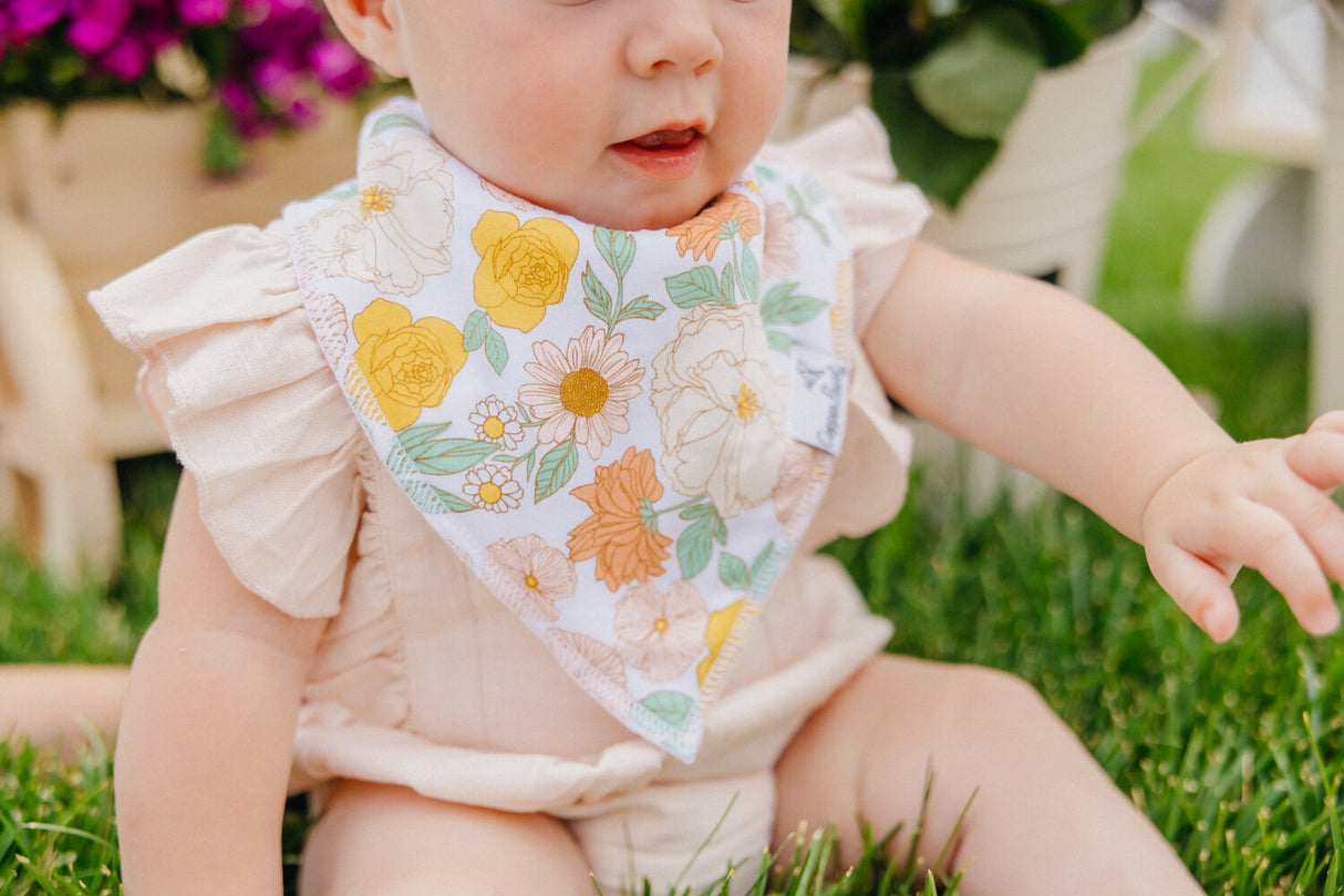 Lemon Bandana Bib Set