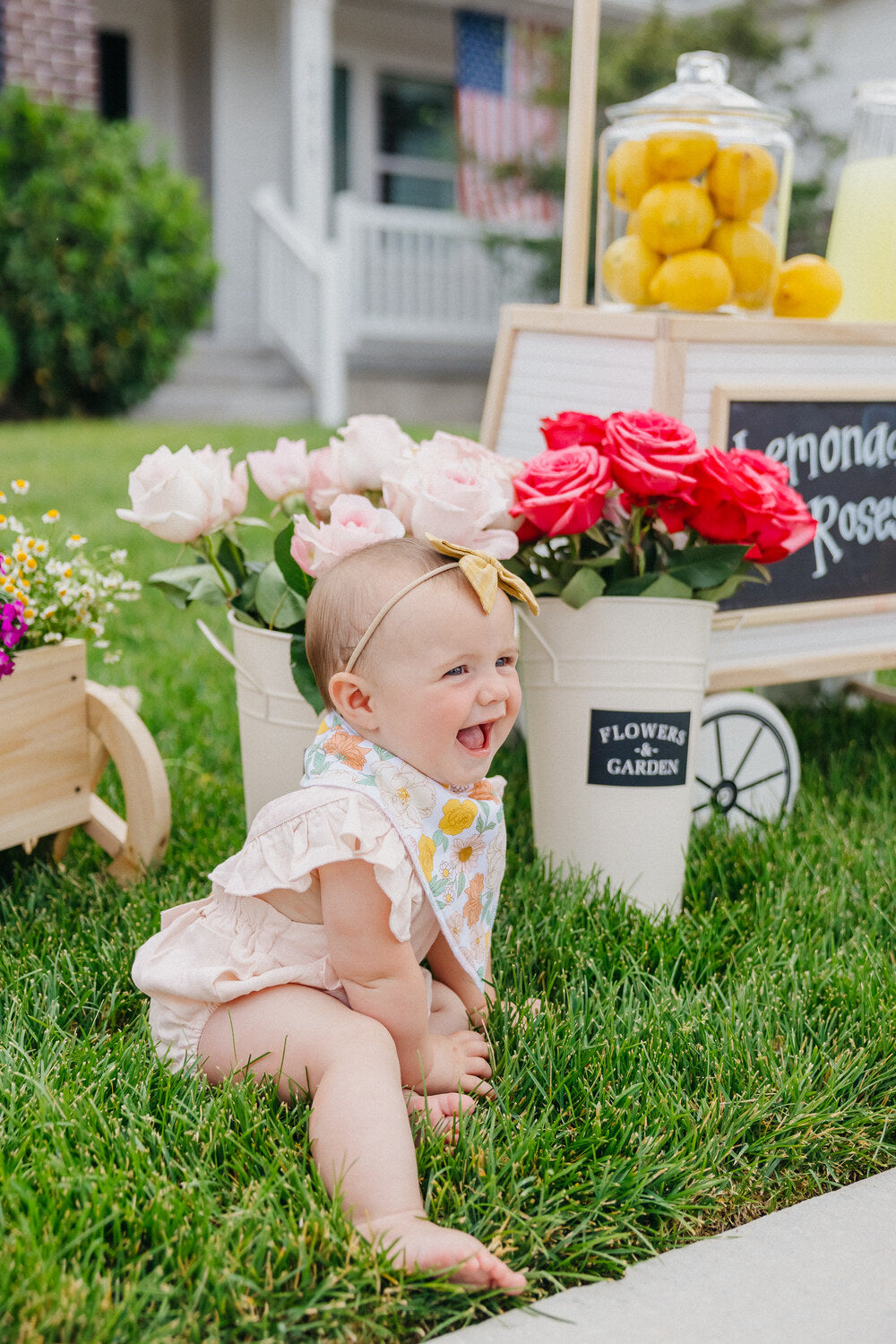 Lemon Bandana Bib Set