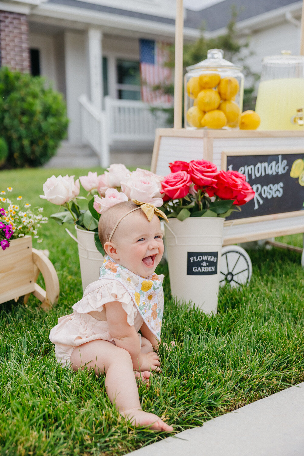 Lemon Bandana Bib Set