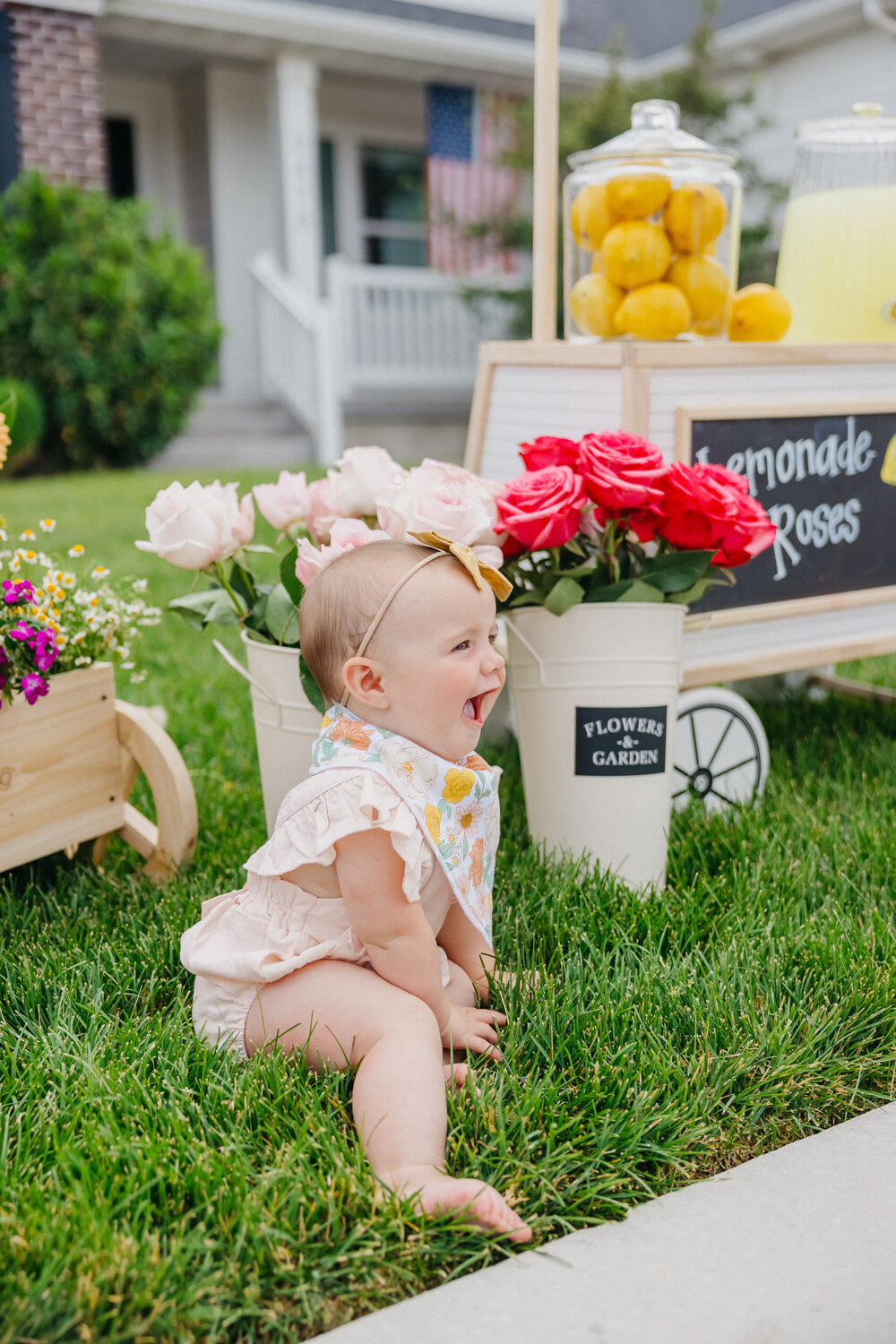Lemon Bandana Bib Set