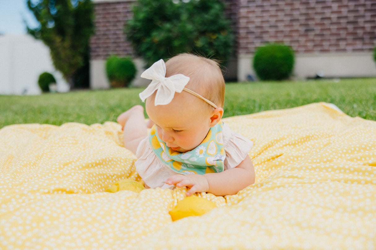 Lemon Bandana Bib Set