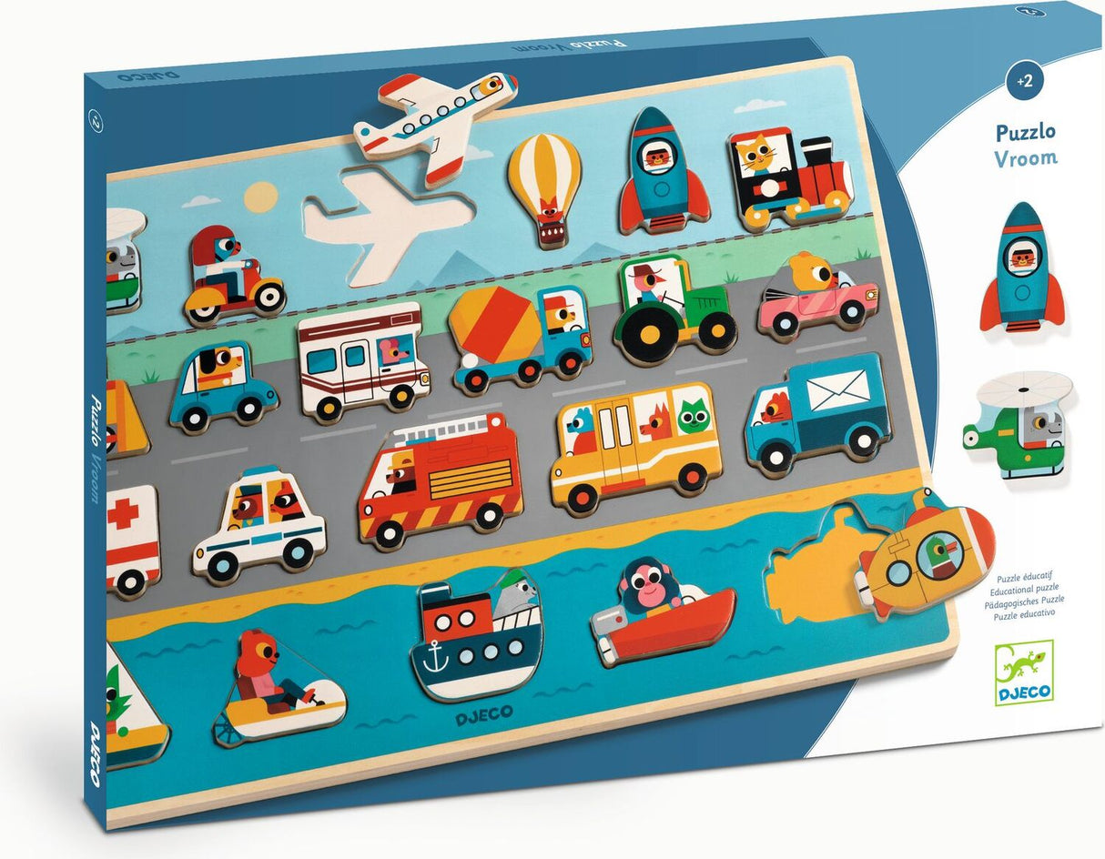 Puzzlo Vroom Wooden Puzzle