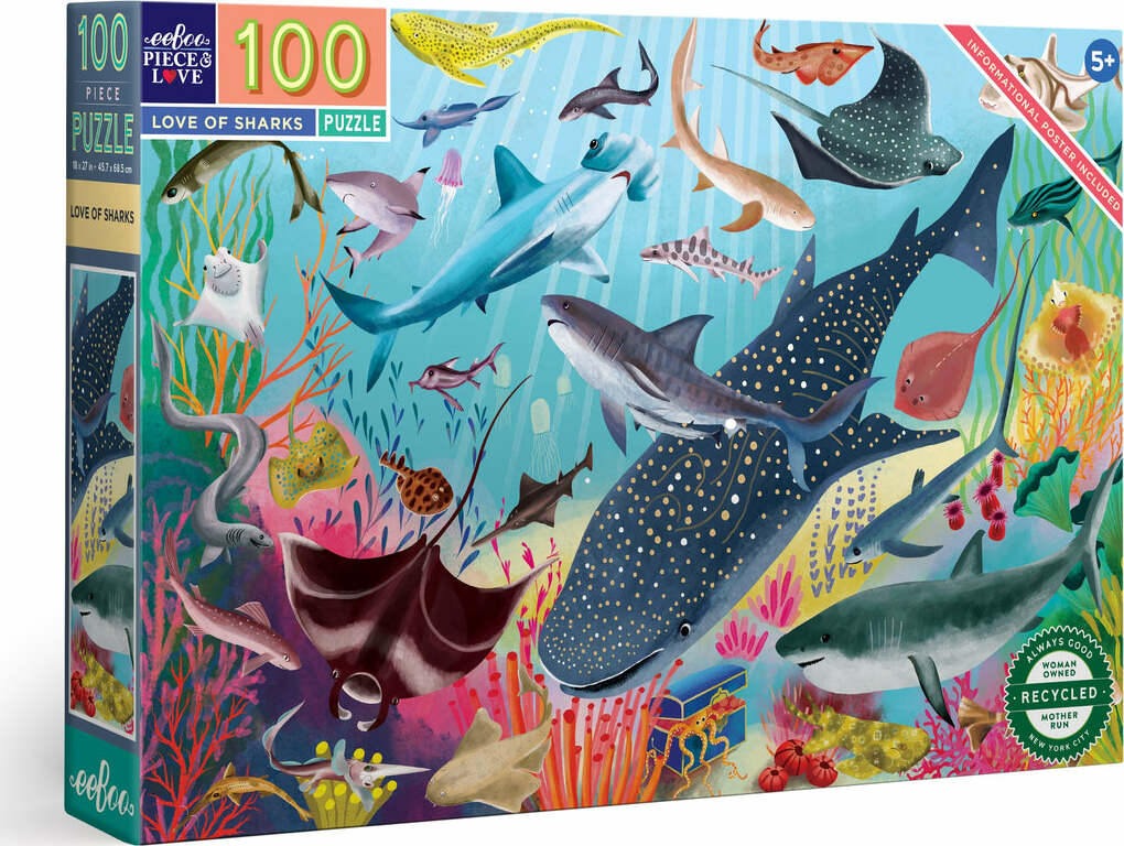 Love of Sharks (100 piece puzzles)