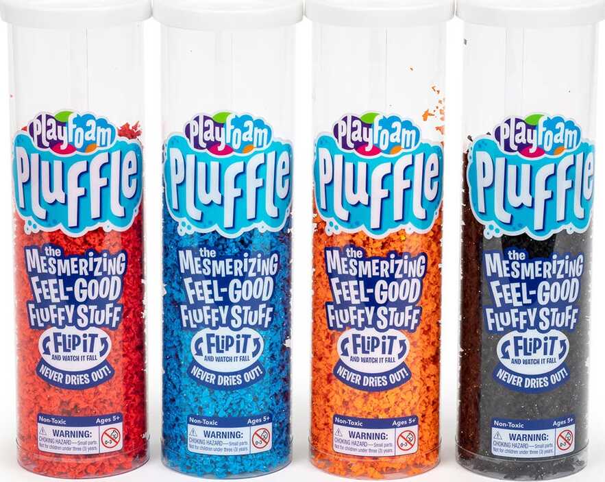 Playfoam Pluffle™ Black Red Blue and Orange 4-Pack