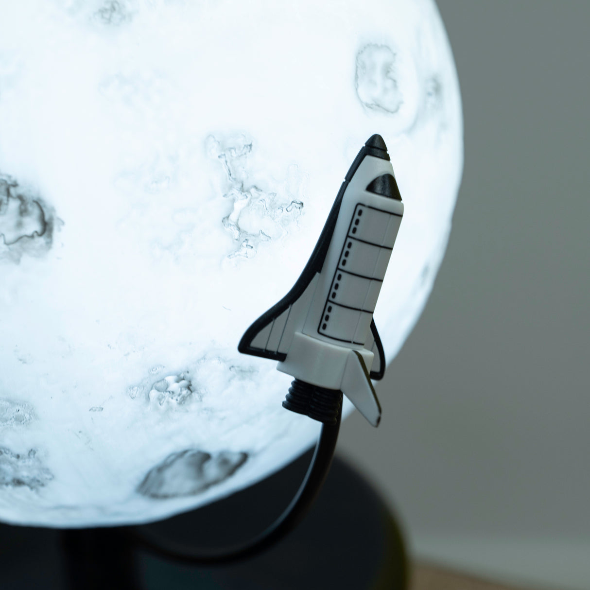 NASA Moon Lamp with Rocket
