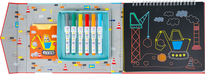 Construction Chalkboard Sketchbook