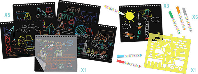 Construction Chalkboard Sketchbook