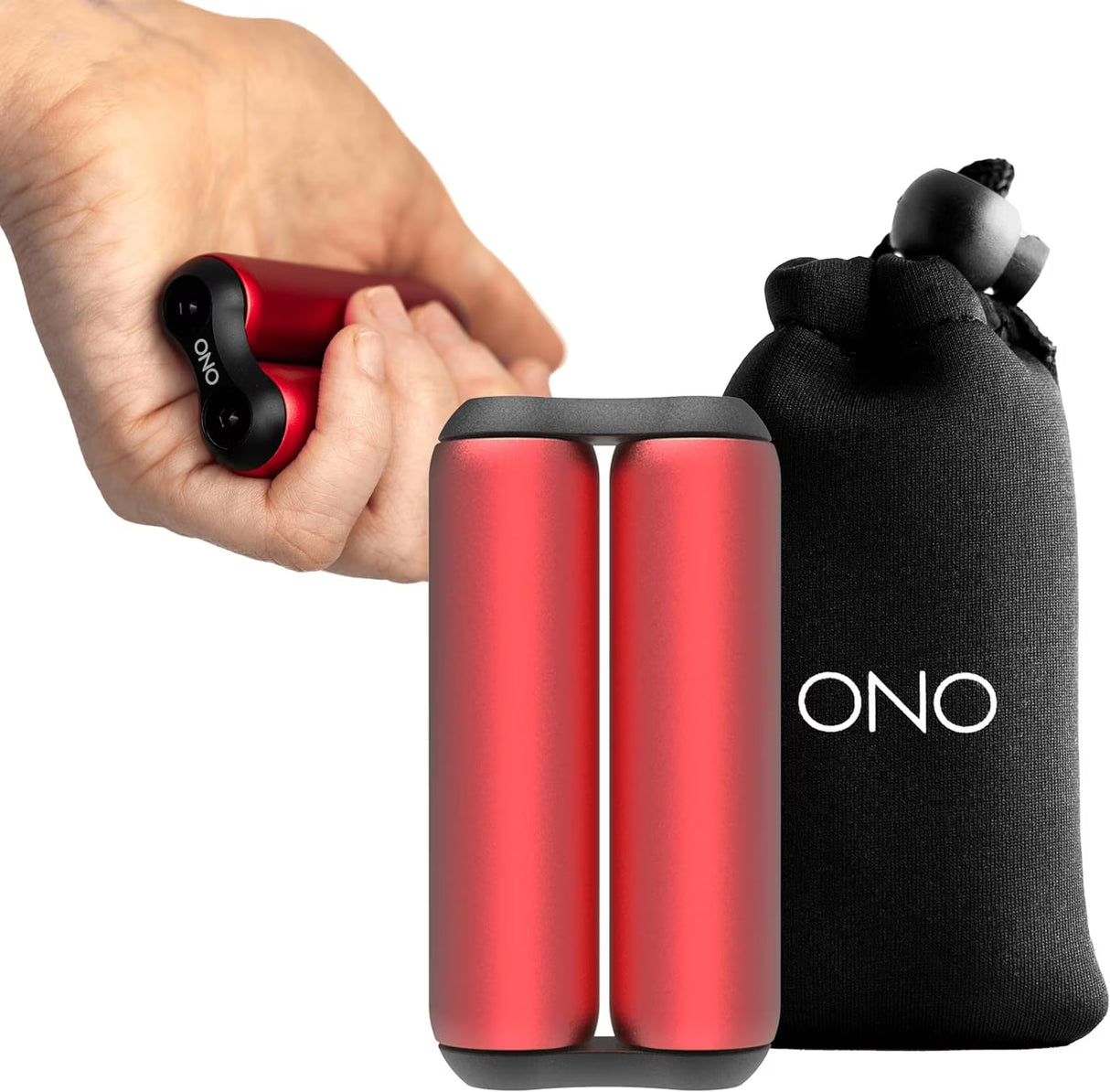 ONO Roller Jr Aluminum Red – Compact Silent Fidget Tool