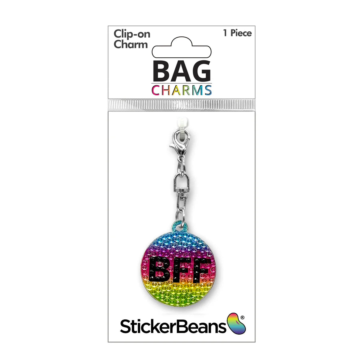 StickerBeans BFF Charm – Rhinestone Bag Accessory