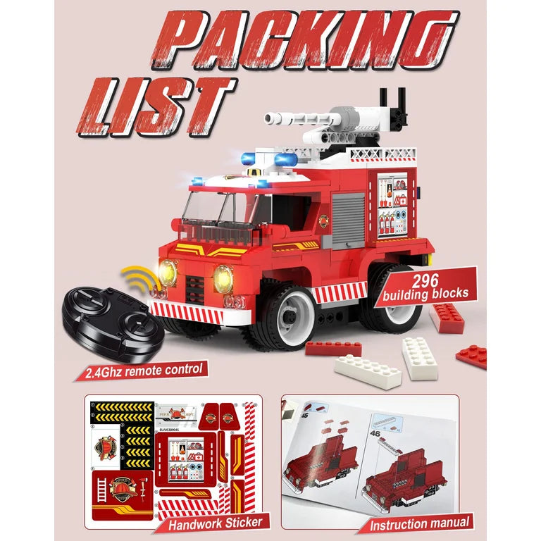 Wise Block Firetruck | Buildable Rescue Vehicle for Kids