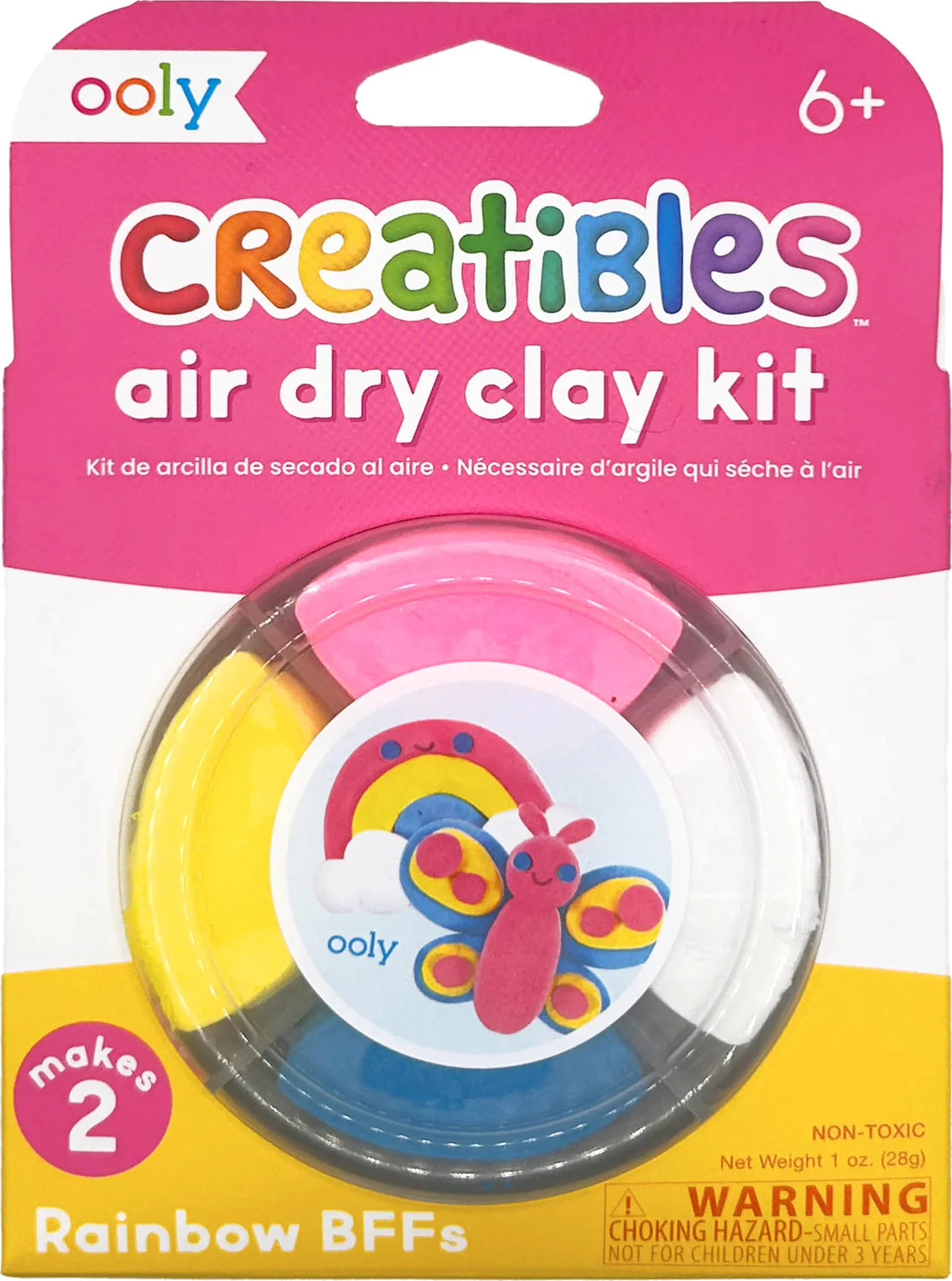 OOLY Creatibles Rainbow Clay Kit | Air-Dry DIY Craft Set