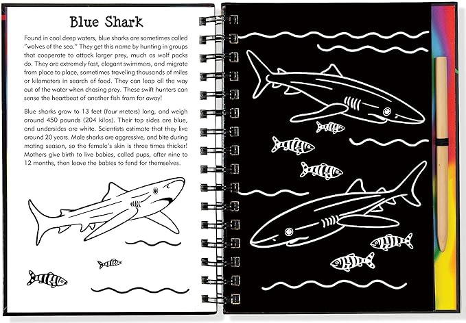 Scratch & Sketch Sharks (Trace-Along): An Art Activity Book