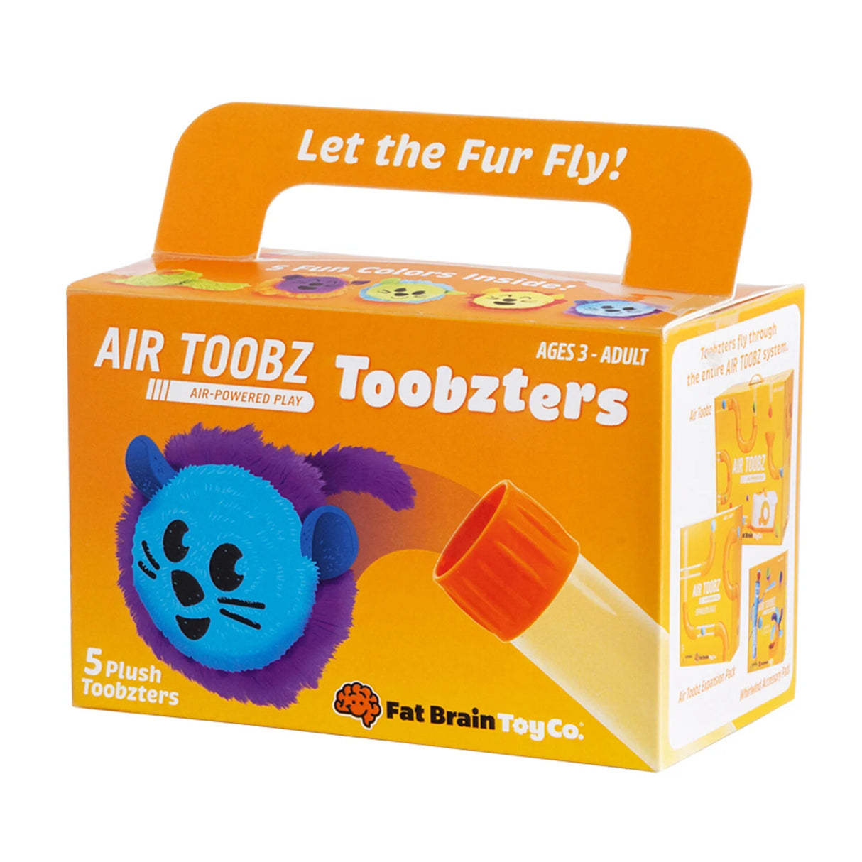 Air Toobz Toobzters 5-Pack – Fat Brain Toys Fuzzy Tube Friends
