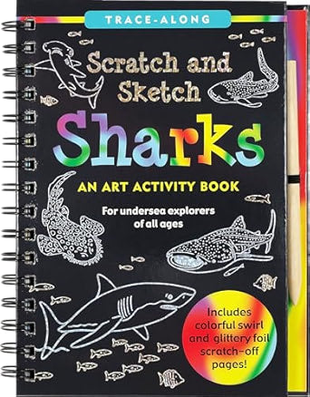 Scratch & Sketch Sharks (Trace-Along): An Art Activity Book