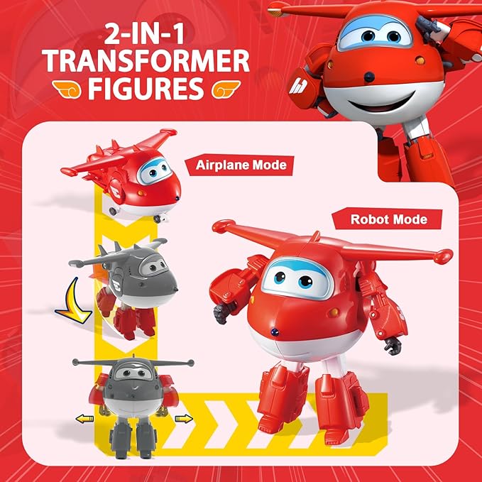 Super Wings Transforming Jett | 5" Plane-to-Robot Toy