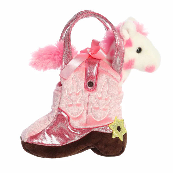 Fancy Pals: Giddyup Boot Pink – Plush & Carrier Set